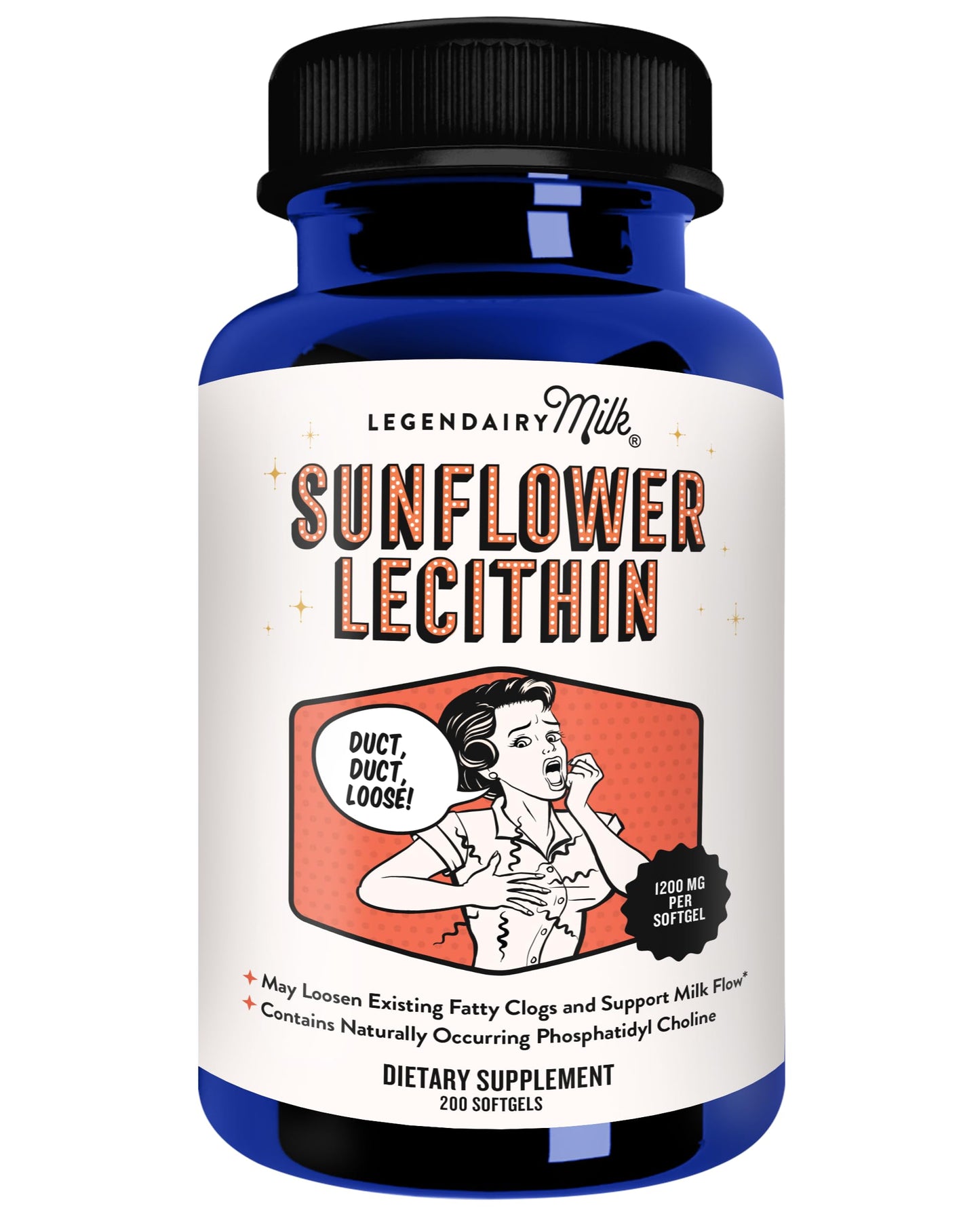 Legendairy Milk Sunflower Lecithin 1200mg, Lactation Support, Sunflower Lecithin Supplement for Clogged Milk Ducts Legendairy Milk