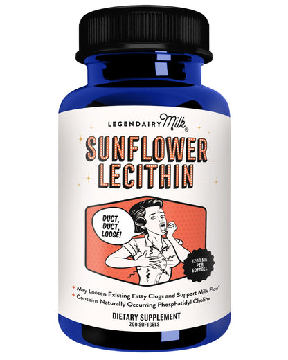 Legendairy Milk Sunflower Lecithin 1200mg, Lactation Support, Sunflower Lecithin Supplement for Clogged Milk Ducts Legendairy Milk