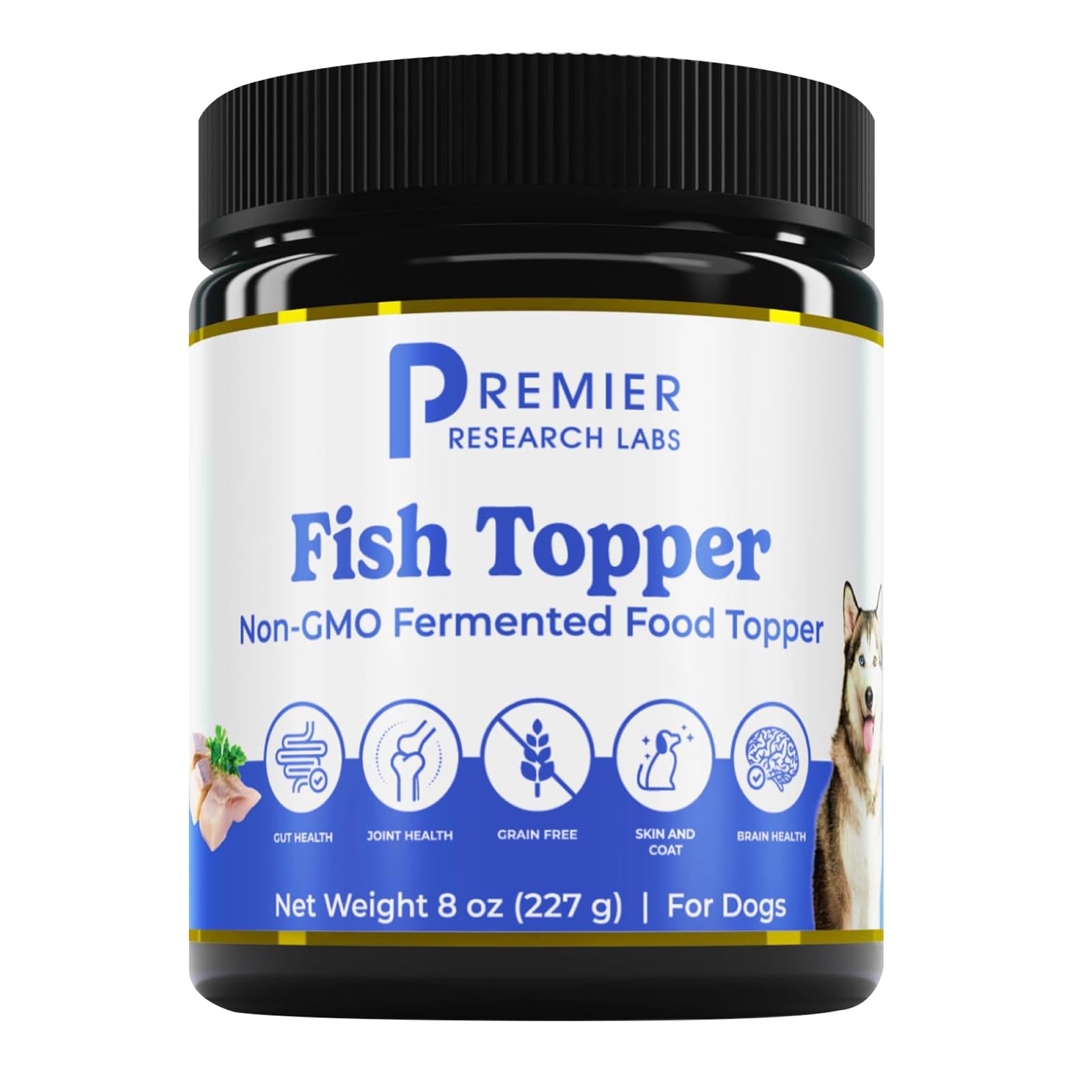 Premier Research Labs Fish Topper - Dried Dog Food Topper for Pets, Meal Mix Ins for Kibble, Supports Gut & Joint Health, Natural Source of Protein, Fermented, Grain Free, Non GMO - 16 oz Premier Research Labs buy australia supplements