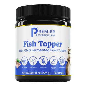 Premier Research Labs Fish Topper - Dried Dog Food Topper for Pets, Meal Mix Ins for Kibble, Supports Gut & Joint Health, Natural Source of Protein, Fermented, Grain Free, Non GMO - 16 oz Premier Research Labs buy australia supplements