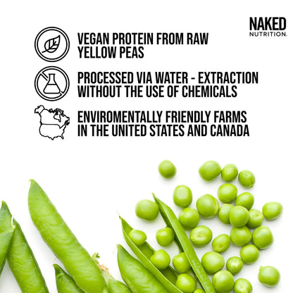 NAKED Pea - 5LB 100% Pea Protein Powder from North American Farms - Unflavored Vegan Pea Protein Isolate - NSF Certified, Plant Protein Powder, Easy to Digest - 76 Servings NAKED