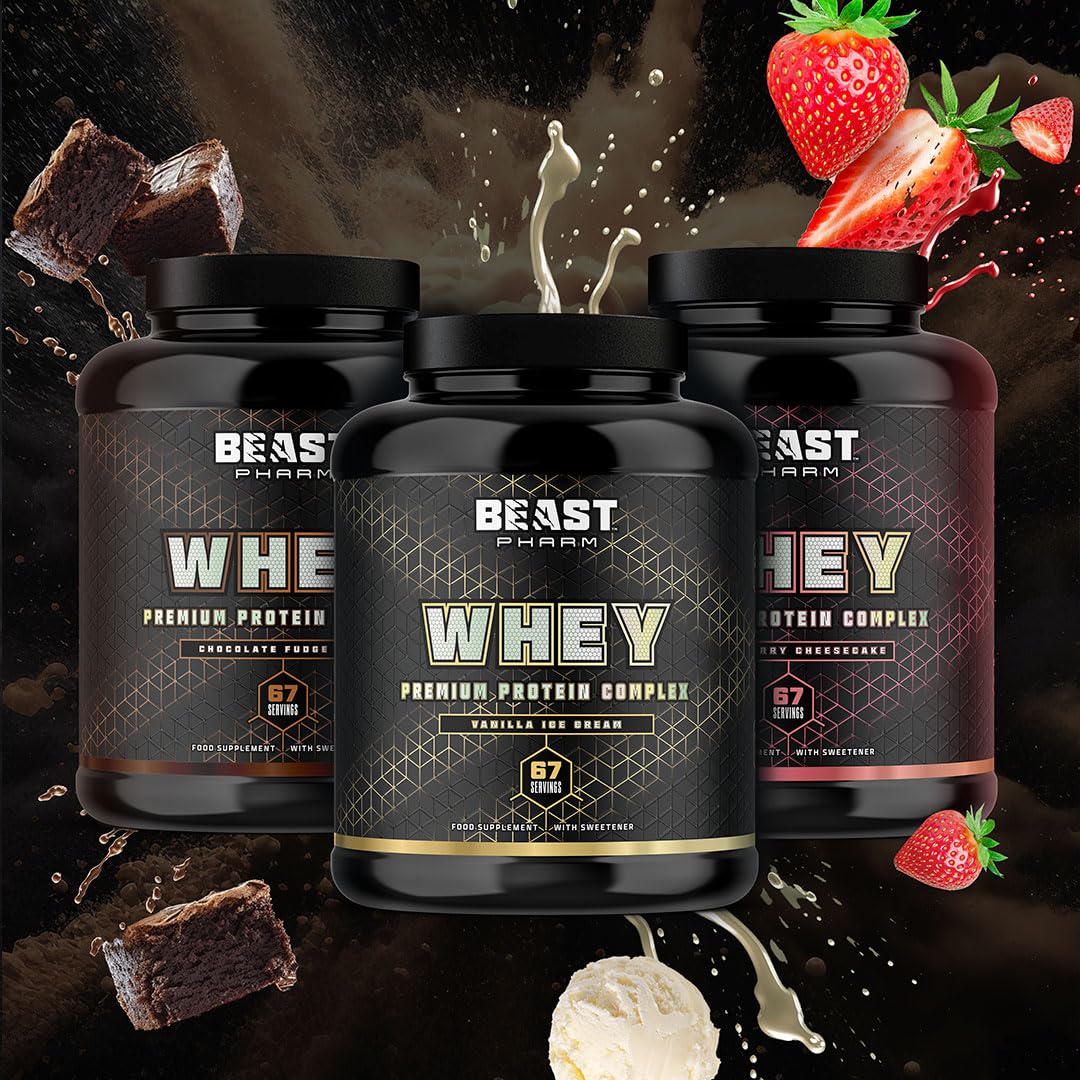 Beast Pharm | WHEY Protein Powder | 2.01kg/67 Servings | Vanilla Ice Cream Beast Pharm buy australia supplements