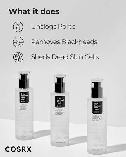 COSRX Niacinamide 2% + BHA 4% Blackhead Exfoliant Korean Toner, 3.38fl.oz COSRX