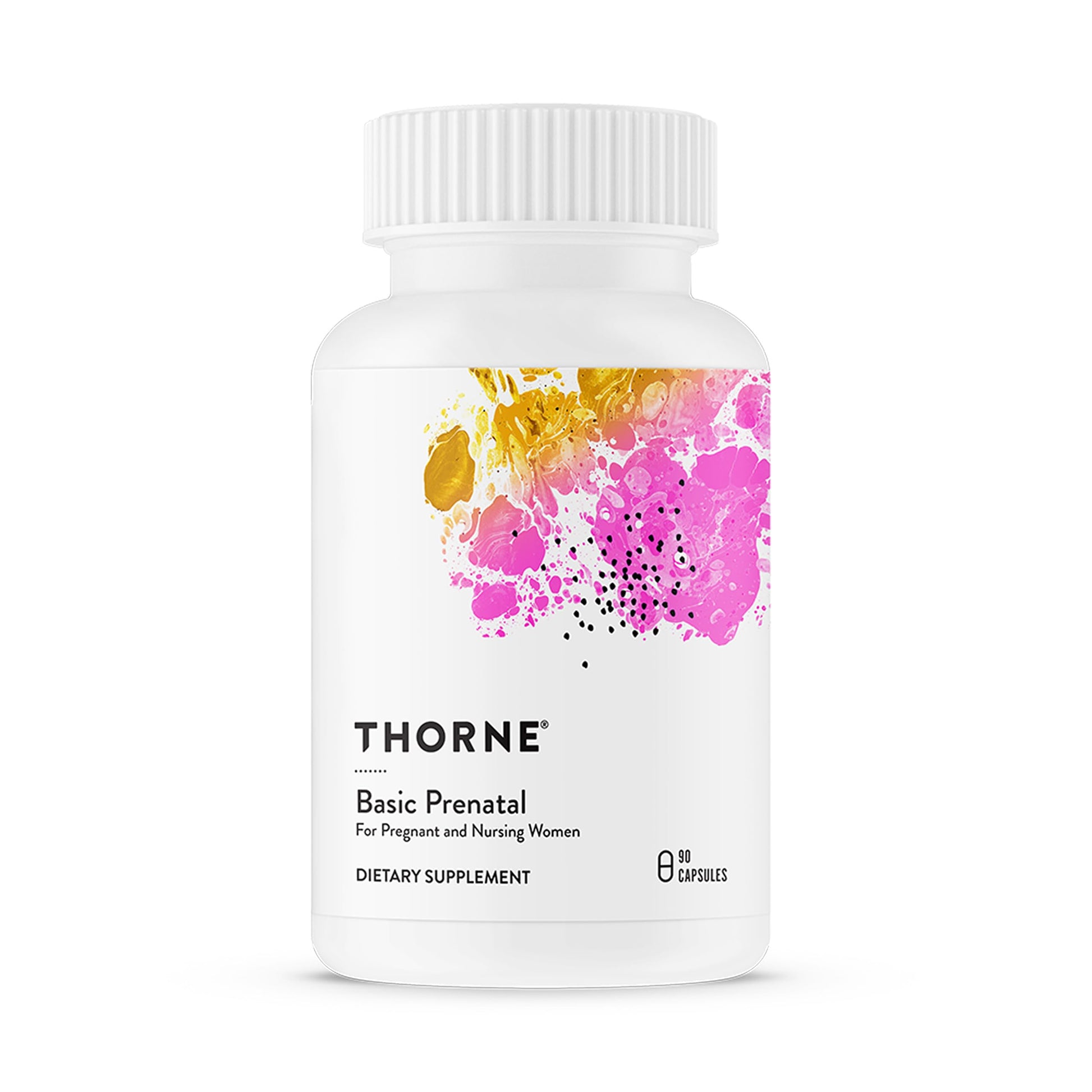 THORNE - Basic Prenatal - Well-Researched Folate Multi for Pregnant & Nursing Women - Includes 18 Vitamins & Minerals, Plus Choline - Third-Party Certified THORNE