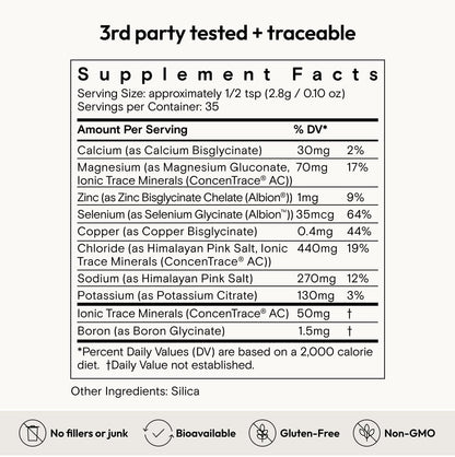Moon Juice Mini Dew Electrolytes Powder - Sugar Free Minerals & Electrolyte Hydration Powder for Instant Hydration & Brain Support - Magnesium, Calcium, Potassium, Pink Salt, Watermelon, 30 Servings
