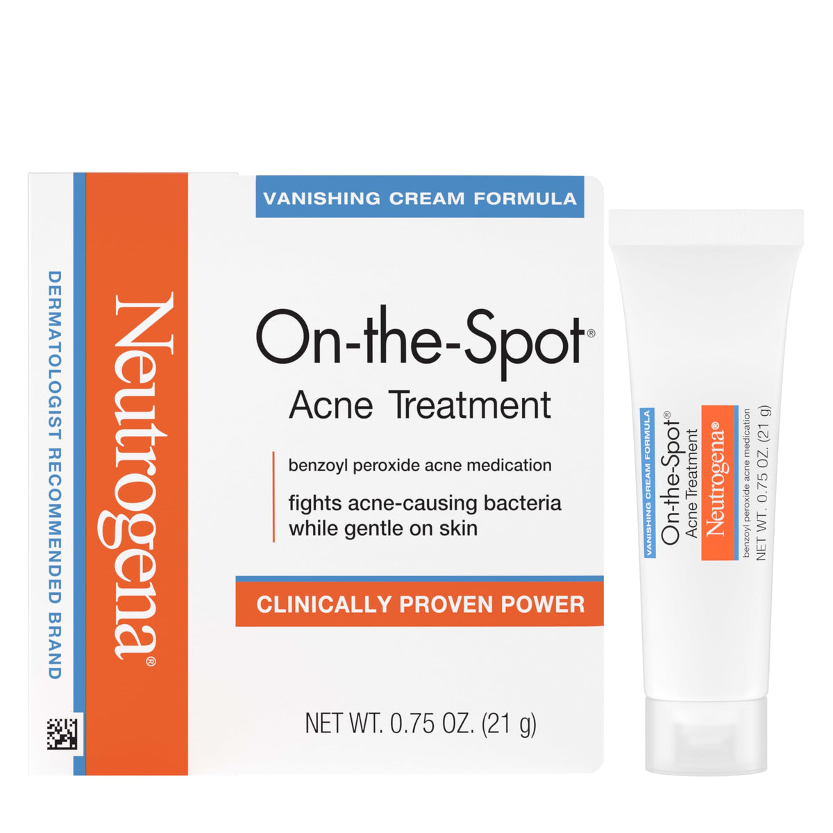 Neutrogena On-The-Spot Acne Spot Treatment Cream, 0.75 oz Neutrogena