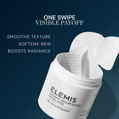 ELEMIS Dynamic Resurfacing Facial Pads, Gentle Textured Treatment, 60 Count ELEMIS