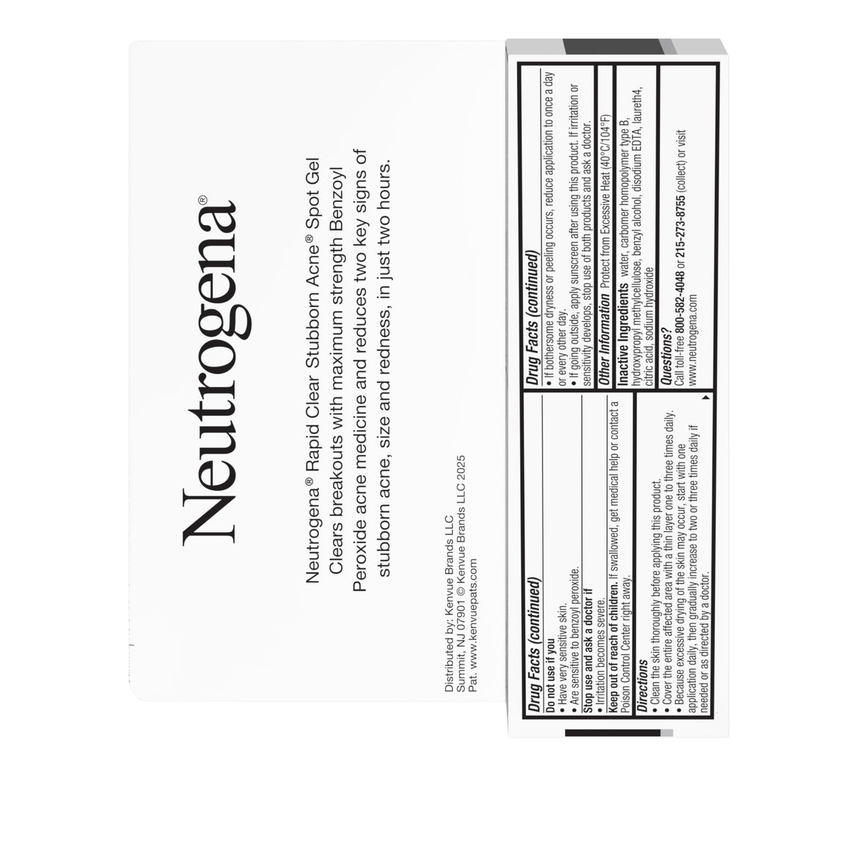 Neutrogena Rapid Clear Stubborn Acne Spot Treatment Gel, 1 oz Neutrogena