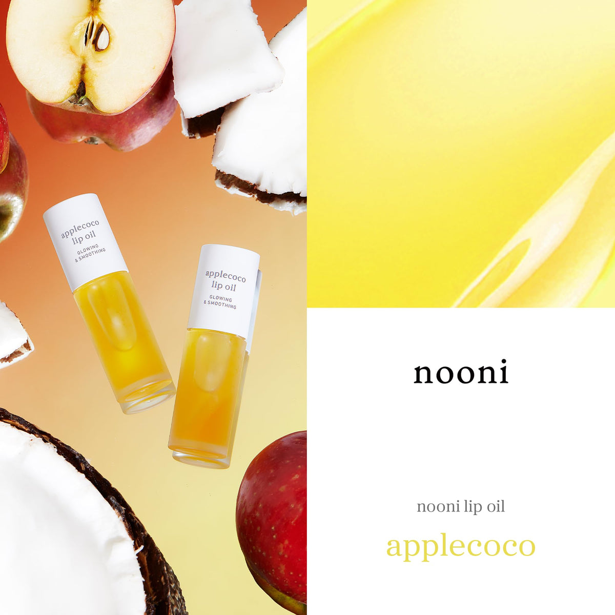 NOONI Korean Lip Oil - Applecoco - Plumping & Hydrating Tinted Lip Gloss NOONI