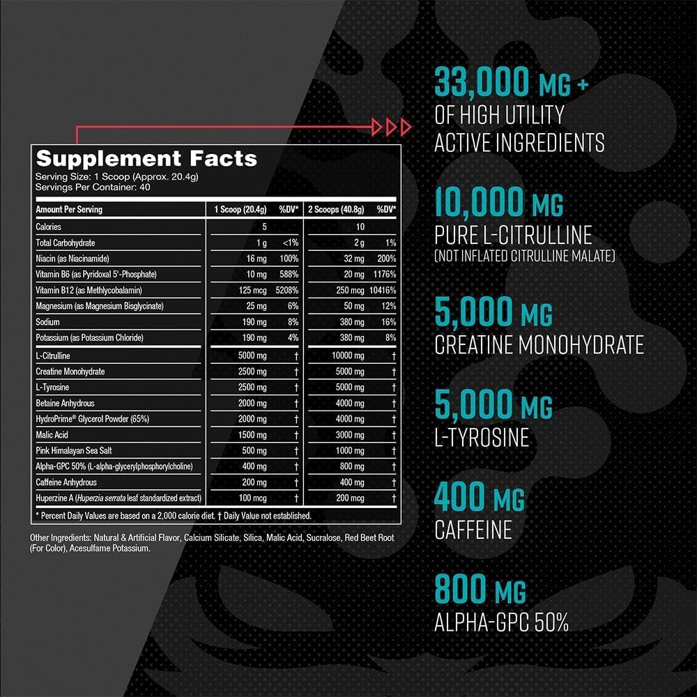 Gorilla Mode Creatine Monohydrate Micronized Powder & Pre Workout (Pink Lemonade)- Massive Pumps | Laser Focus Energy | Improved Muscle Size | Power Output and Strength