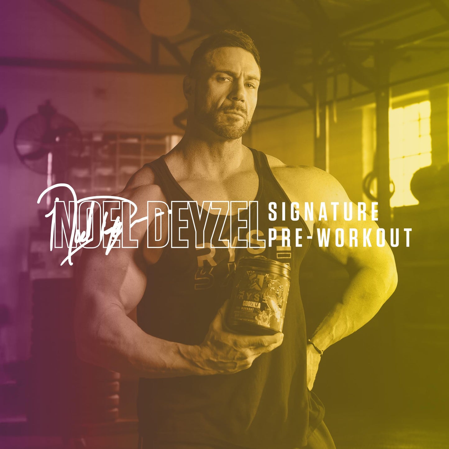 RYSE Godzilla X Noel Deyzel Pre Workout Powder - Monsterberry Lime - 400mg Caffeine, High Stim Pre-Workout for Men & Women with Citrulline & Beta Alanine - Energy, Pump & Focus - 20/40 Servings