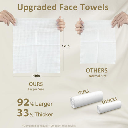 Ourmed Life Face Towels, Disposable Biodegradable Facial Towels for Sensitive Skin ourmed life