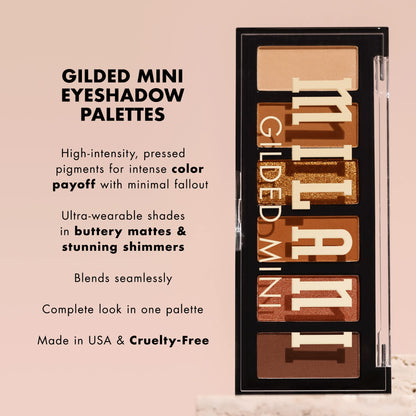 Milani Gilded Mini Eyeshadow Palette Matte Shimmer Makeup - The Wine Down Milani
