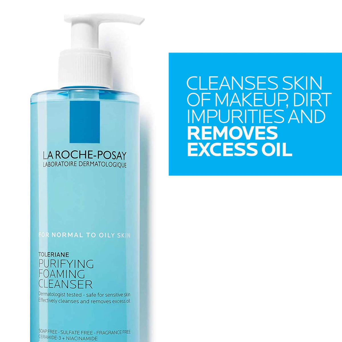 La Roche-Posay Toleriane Purifying Foaming Facial Cleanser, 13.52oz La Roche-Posay