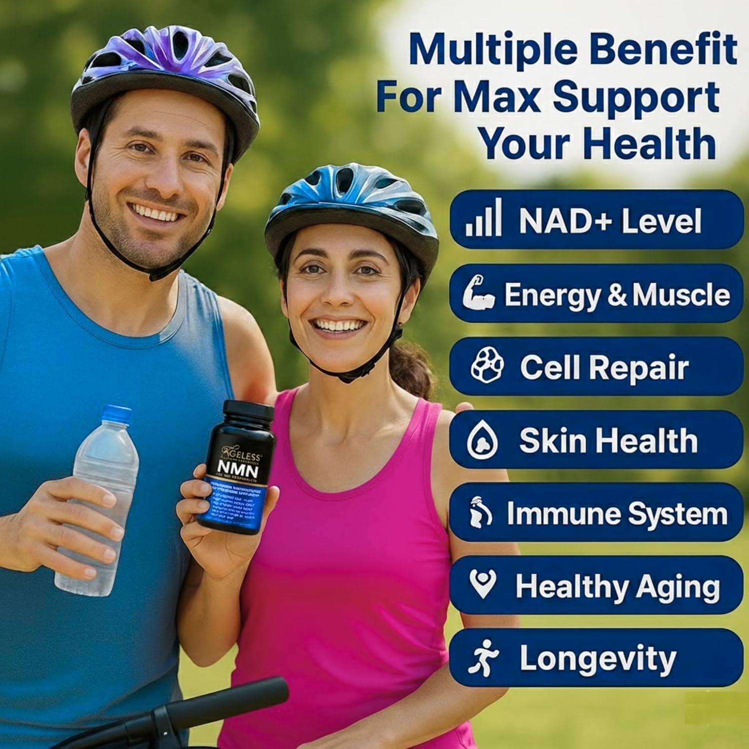 NMN Supplement 500mg Nicotinamide Mononucleotide | Supports NAD+ Levels, Energy, Cognitive Function, Muscle Health & Healthy Body Composition – Capsules (30) Ageless Foundation Laboratories buy australia supplements