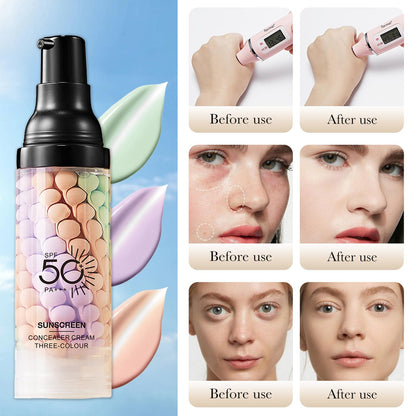 3 In 1 Primer for Face Before Makeup, SPF 50,Face Sunscreen Isolation Cream Deepmind