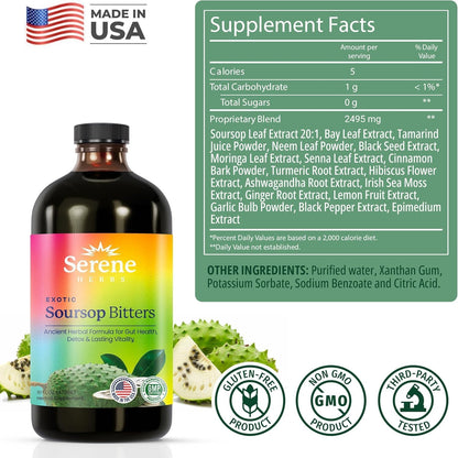 Serene Herbs Complete Detox & Energy Stack – Soursop Bitters + Soursop Capsules Combo