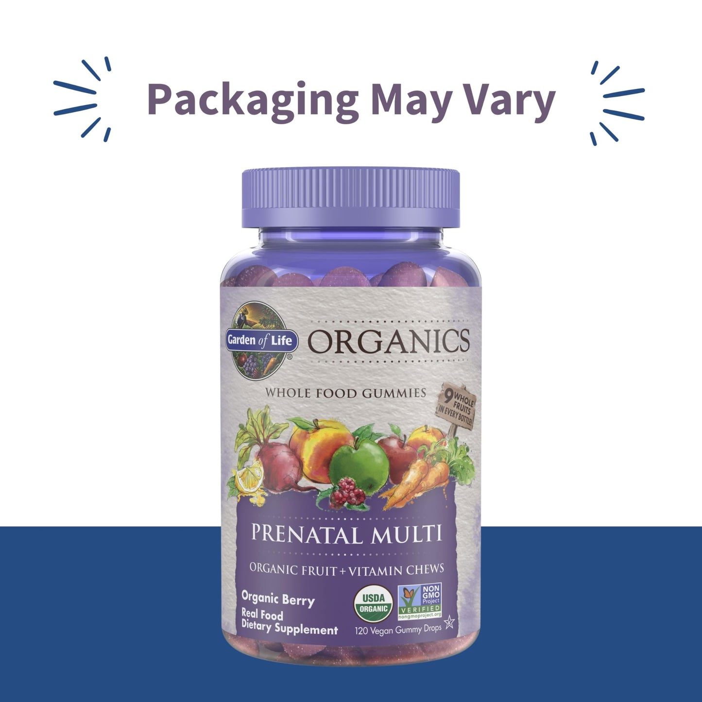 Garden of Life Organics Prenatal Gummies – Prenatal Vitamins for Women with Energy Metabolism Support & Healthy Fetal Development Support Garden of Life