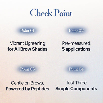 COSNORI Easy Brow Tone Changer – Korean Brow Bleach Kit, Gentle Lightening Formula for Soft, Natural Look – Easy At-Home Application, Quick Results in 2–3 Minutes, 5 Applications COSNORI