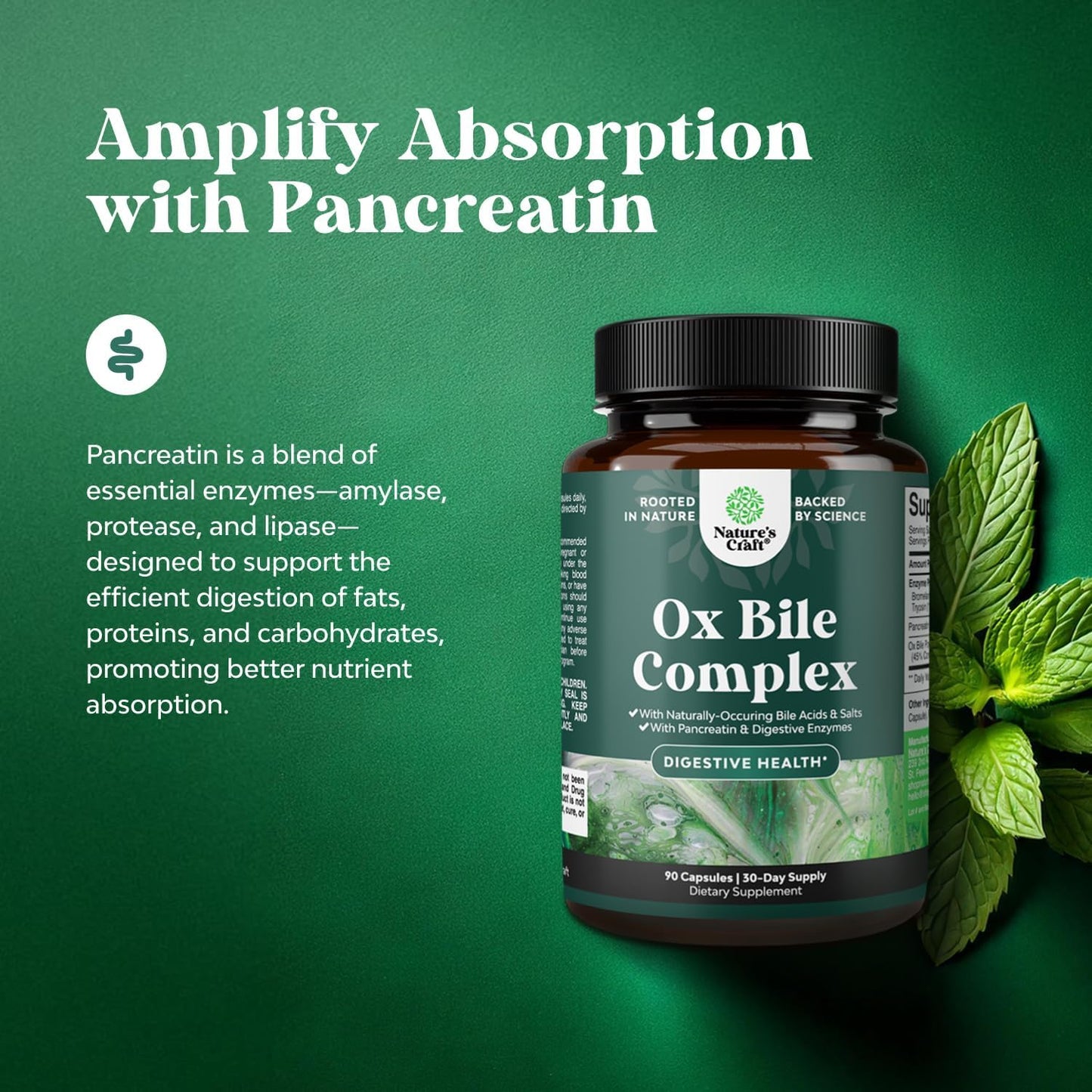 Digestive Enzymes with Ox Bile - Ox Bile Supplements for No Gallbladder with Trypsin, Papain & Bromelain Enzyme for Pancrease Cleanse & Detox - Pancreatin Digestion Enzymes for Women & Men - 90 Ct Gsupps Australia