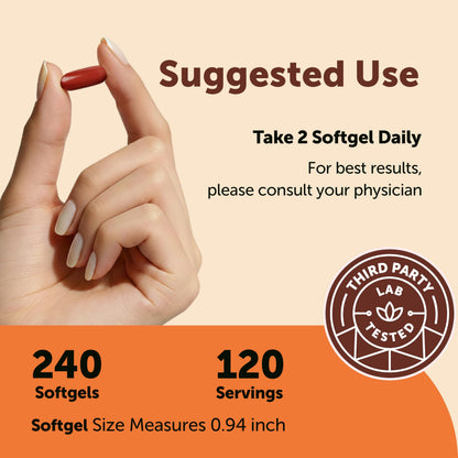 Micro Ingredients CoQ10 400 mg Per Serving, 240 Softgels | Made with Coconut MCT Oil | Coenzyme Q10 (Ubiquinone) | Non-GMO Micro Ingredients