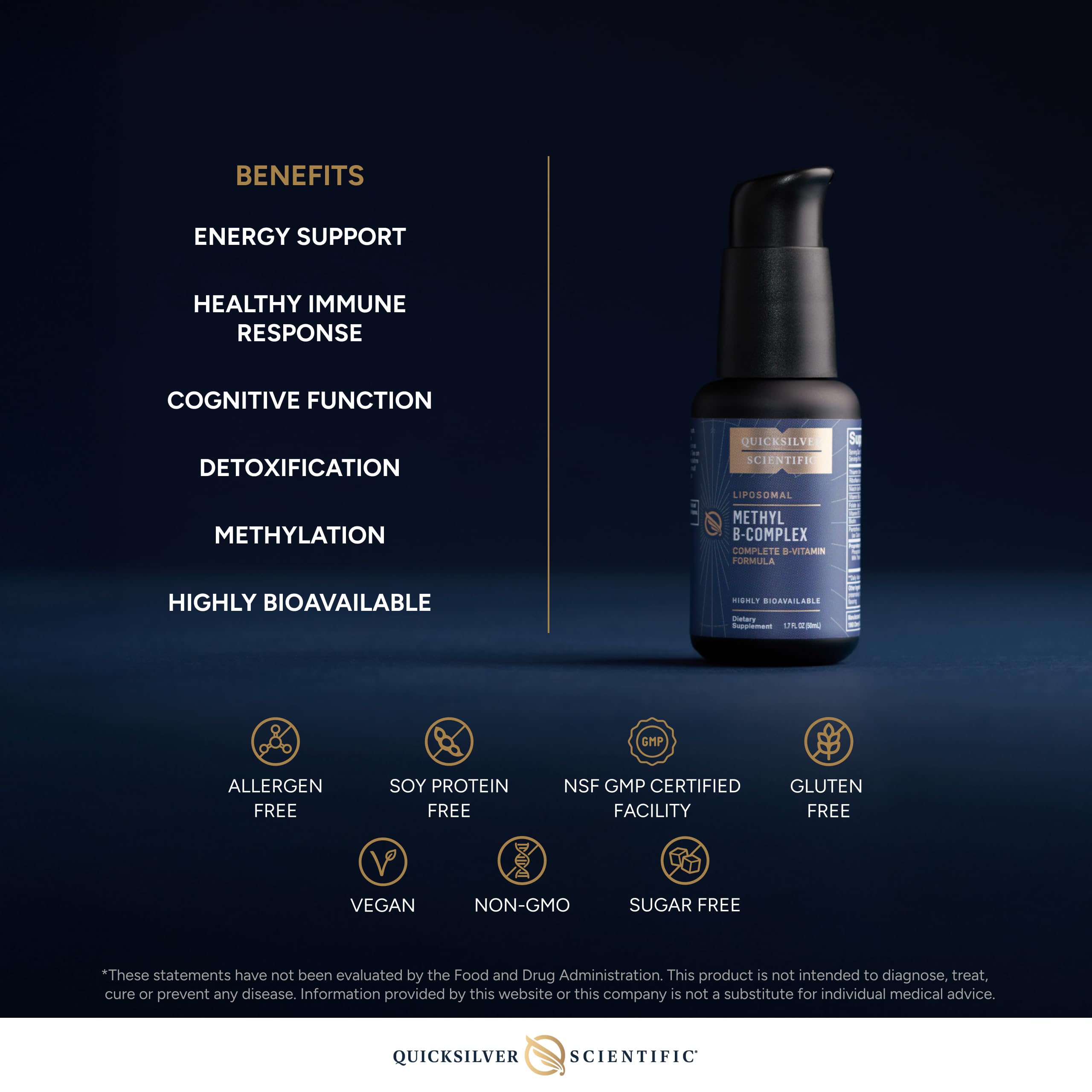 Quicksilver Scientific Methyl B Complex - Liquid Vitamin with Superior Liposomal Absorption of Vitamin B12, Folate, Vitamin B6, Riboflavin, Biotin, Pantothenic Acid, Vitamin B1, Niacin (50 ml) Quicksilver Scientific buy australia supplements