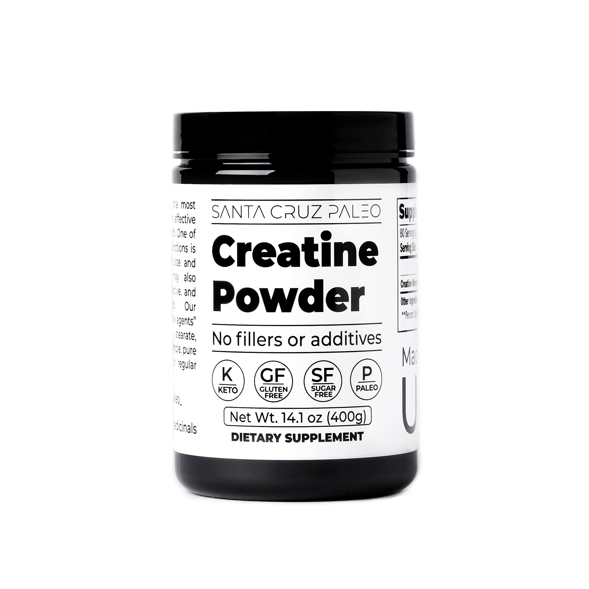 Santa Cruz Paleo, Creatine Monohydrate Powder Micronized, Unflavored Pre Workout and Muscle Support Supplement, Gluten Free Keto, Mix with Water or Shakes Santa Cruz Paleo buy australia supplements