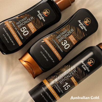 Australian Gold Continuous Spray Sunscreen SPF 15 | Instant Bronzer, 6 Fl Australian Gold