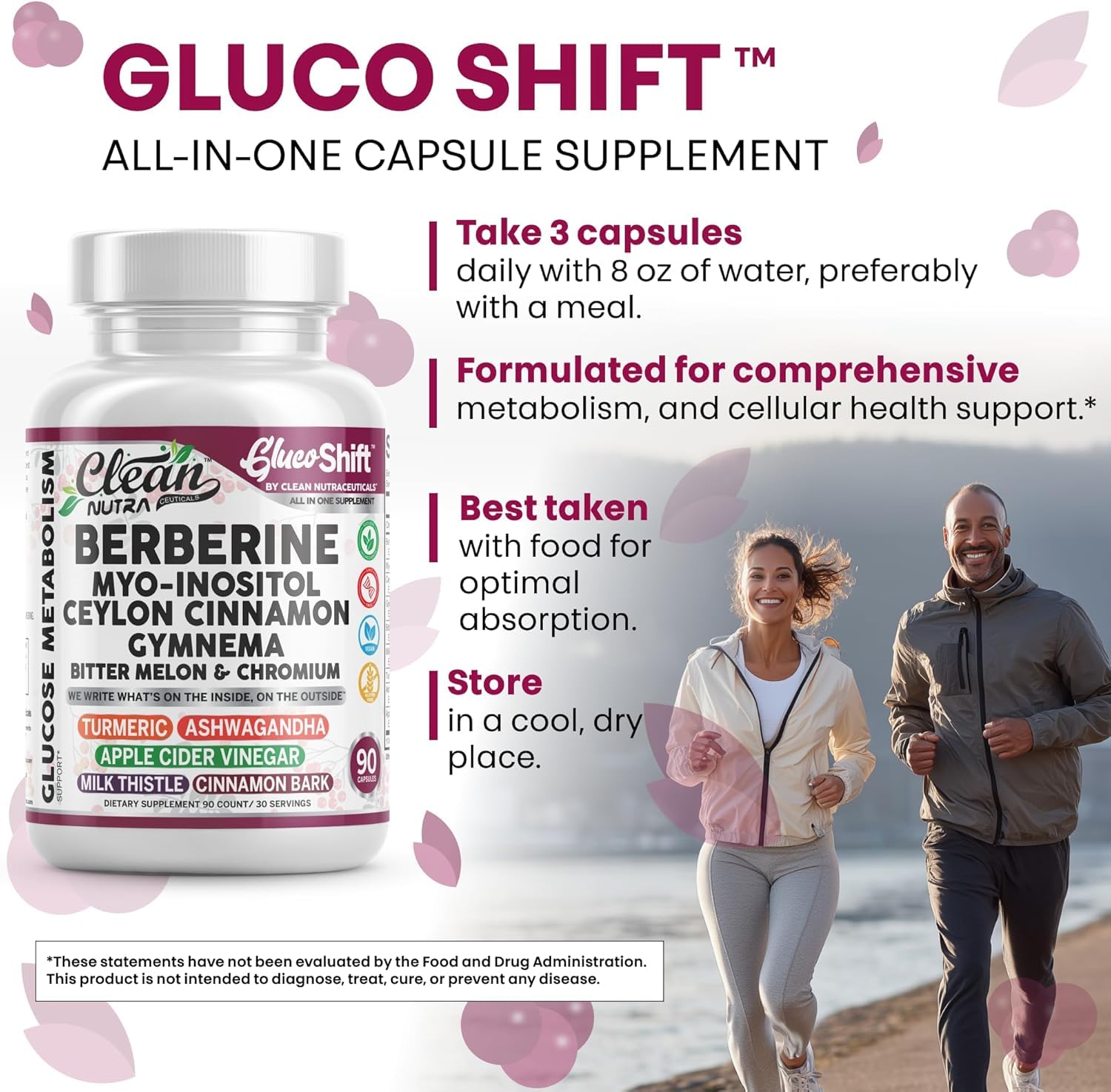 Clean Nutra Berberine Supplement Myo-Inositol Ceylon Cinnamon Gymnema Bitter Melon Chromium Complex for Digestion, Antioxidant Support & Wellness 90 Vegan Capsules Non-GMO Clean Nutraceuticals buy australia supplements