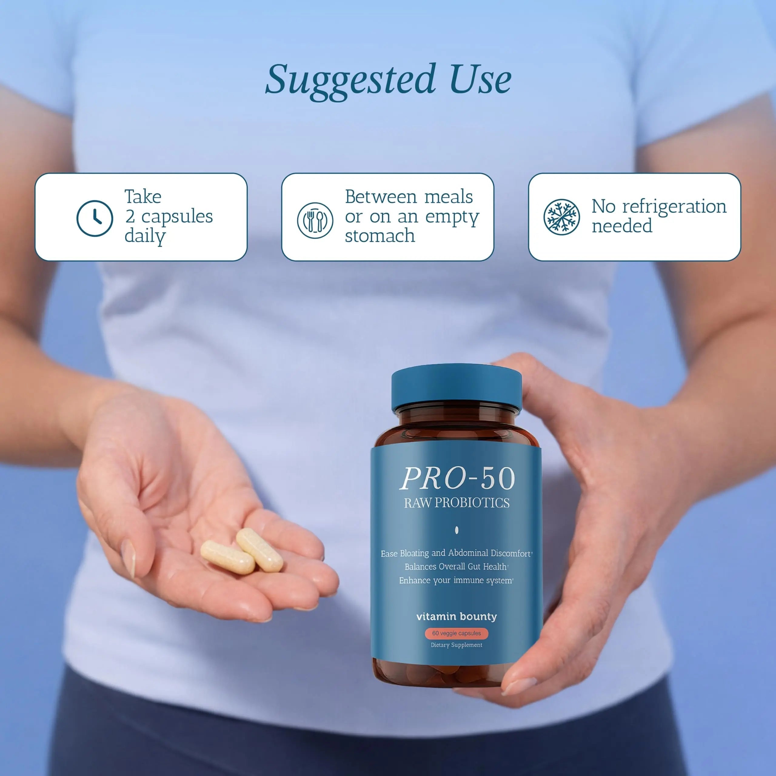 Vitamin Bounty Pro-50 Probiotics 50 Billion CFU for Women & Men - 13 Multi Strain Probiotic + Prebiotic - Digestive Health Supplements for Gut Health Support - Delayed Release Capsules for Men & Women Vitamin Bounty buy australia supplements