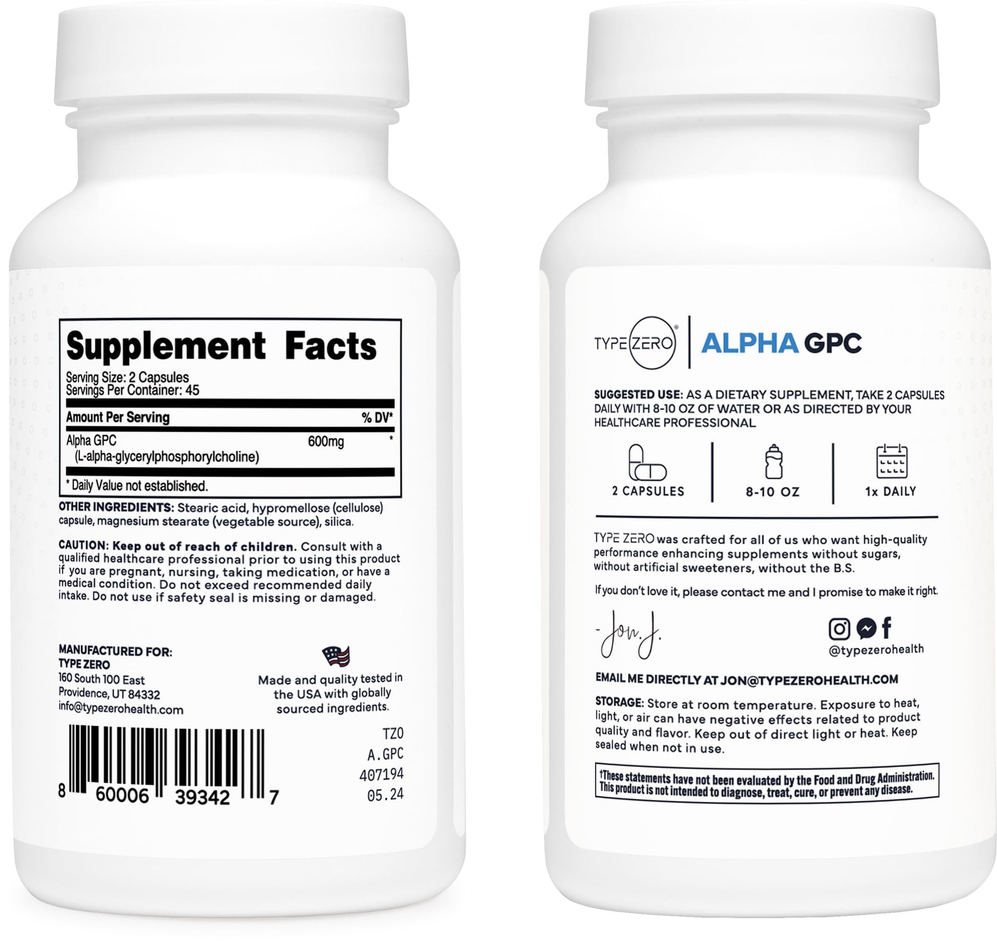 Type Zero Ultra Clean Alpha GPC Choline Supplement (600mg | 90 Capsules) Soy Free, Non-GMO Nootropics Alpha GPC 600mg / 300mg; Alpha-GPC Brain Memory and Focus Supplements Type Zero buy australia supplements