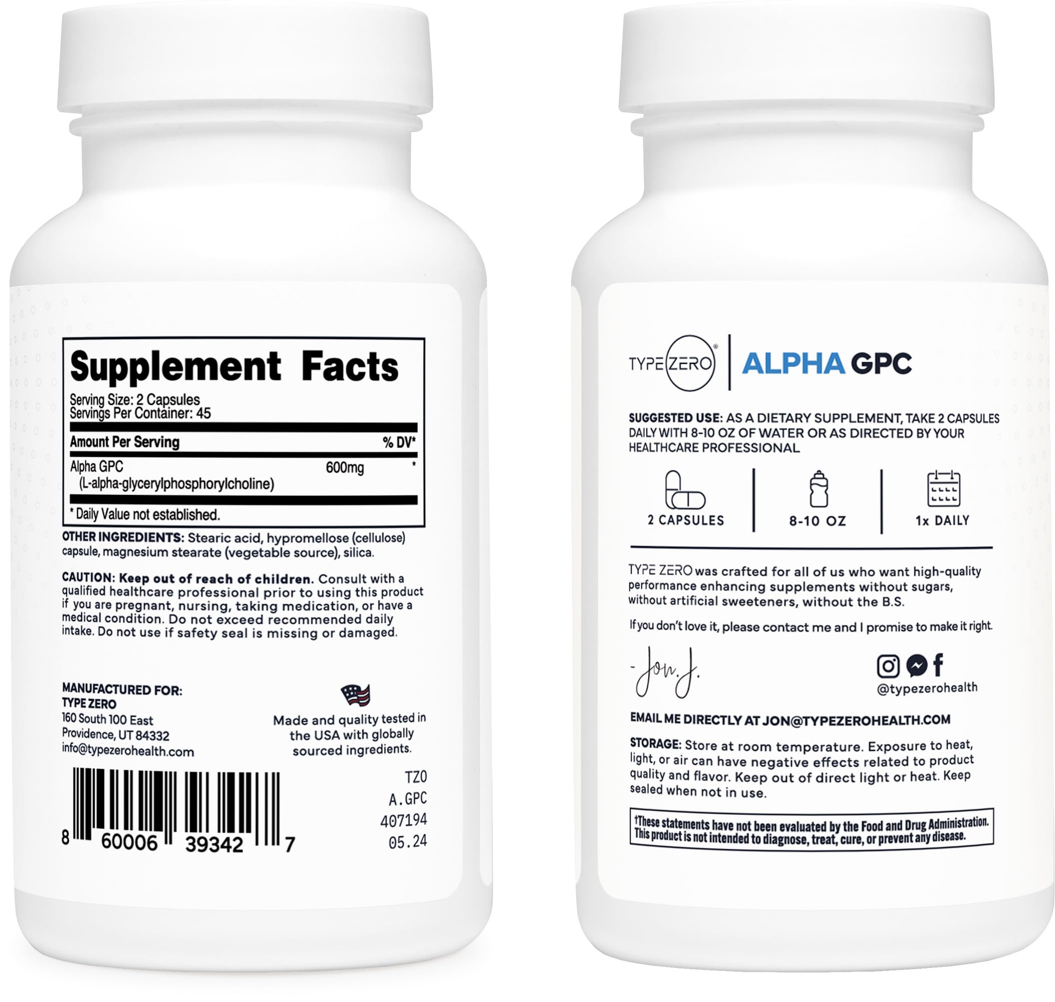 Type Zero Ultra Clean Alpha GPC Choline Supplement (600mg | 90 Capsules) Soy Free, Non-GMO Nootropics Alpha GPC 600mg / 300mg; Alpha-GPC Brain Memory and Focus Supplements Type Zero buy australia supplements