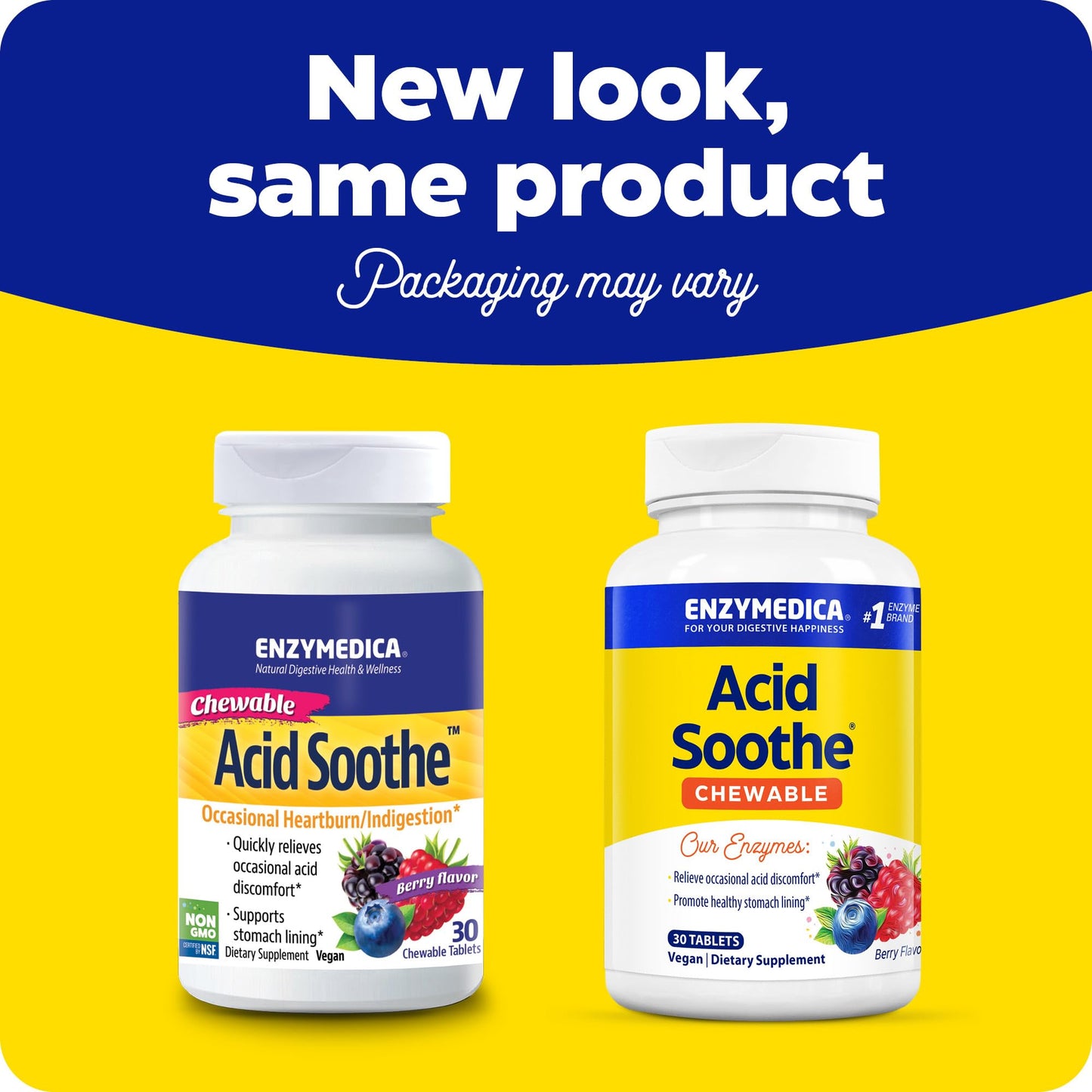 Enzymedica Acid Soothe Chewable Supplement for Women & Men - 60 Tablets Gsupps Australia