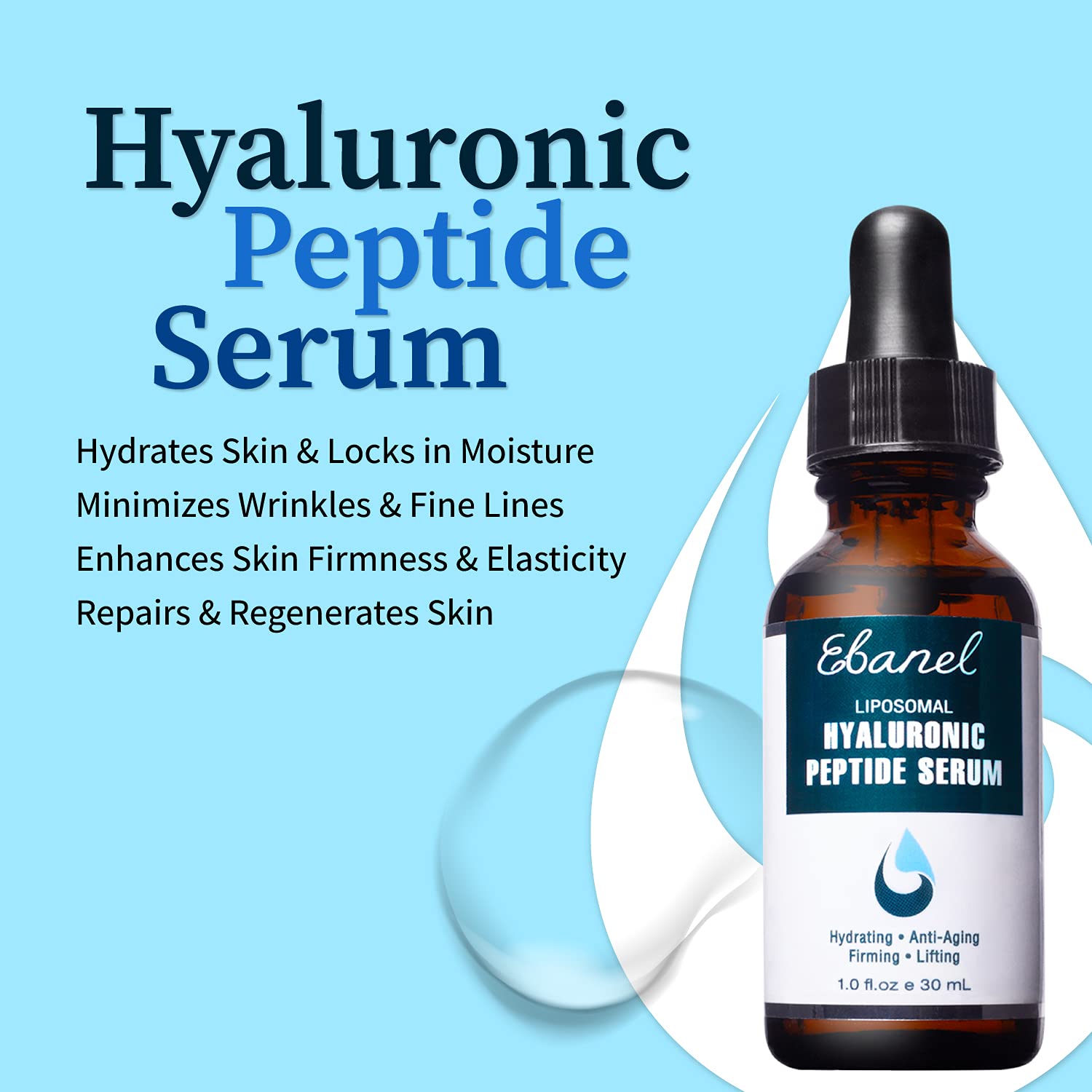 Ebanel Bundle of Advanced Silicone Scar Gel 1 Oz, and Hyaluronic Acid Serum Ebanel buy australia supplements