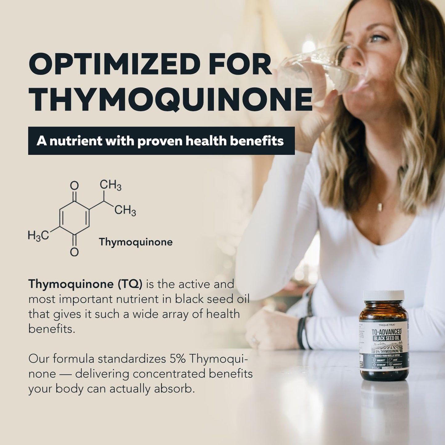 Black Seed Oil Softgels | 5% Thymoquinone - TQ-Advanced® | High Potency - 500 mg per Capsule - 15:1 Concentrate from Nigella Sativa Extract Triquetra Health