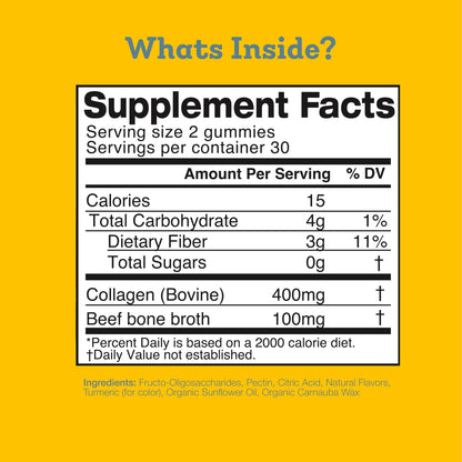 Dr. Kellyann Collagen + Bone Broth Gummies, Lemon | Gut, Skin, Joint & Hair Support | Grass-Fed Beef | Non-GMO, Dairy-Free, Soy-Free | 60 Gummies Dr. Kellyann
