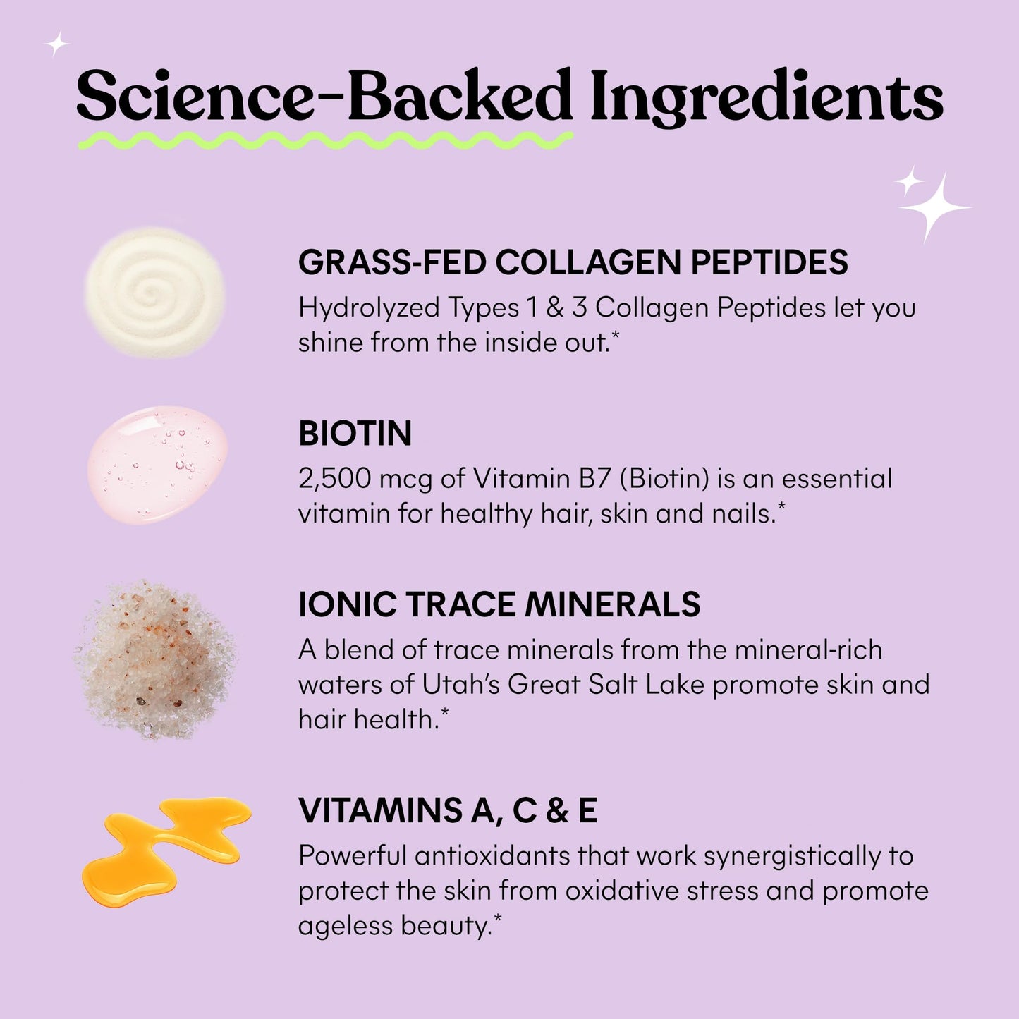 Lemme Glow Collagen Gummies for Thick Hair, Strong Nails & Healthy Skin with Multi-Collagen Peptides, Biotin, Trace Minerals, Zinc, Vitamins A, C & E Lemme