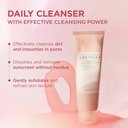 SKIN1004 [Hudson's Pick Poremizing Deep Cleansing Foam, Makeup Remover, Korean Face Cleanser with Himalayan Pink Salt & Centella for Facial Pore Cleansing, Korean Skin Care, 4.23 fl.oz, 125ml SKIN1004