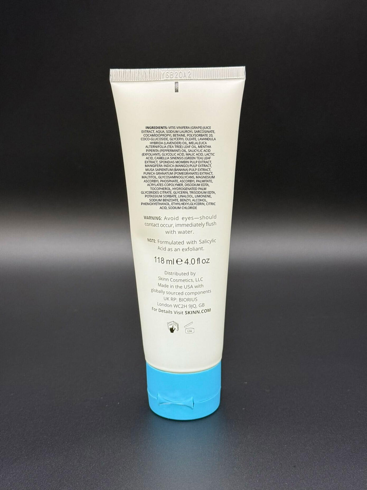 SKINN Morning Face Wash - Green Tea + Mint Cleanser - 4oz SKINN