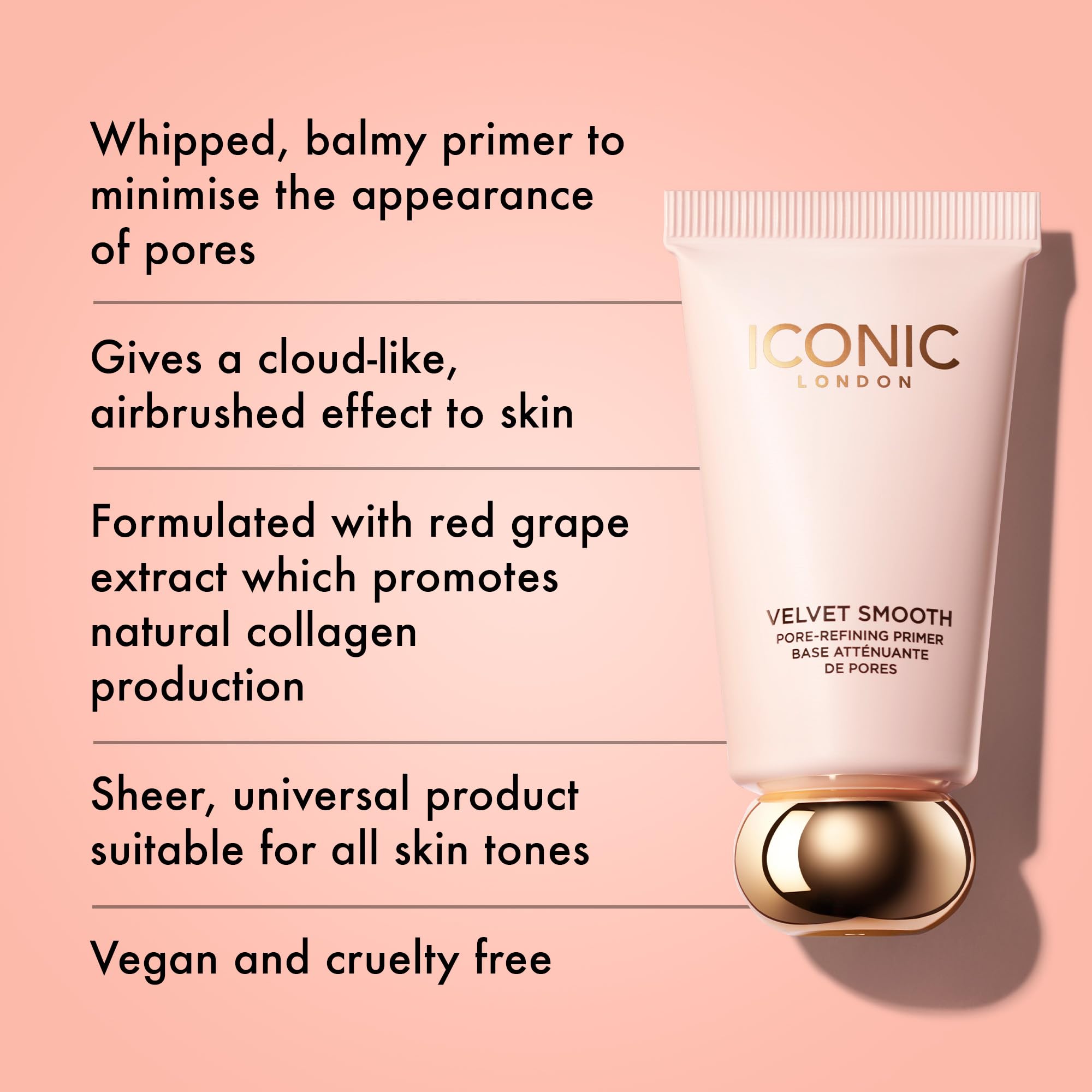 ICONIC LONDON Velvet Smooth Pore-Refining Primer | Whipped, Balmy Primer, Diffuses Pores, Cruelty-Free, Vegan Makeup, 1.01 Fl oz ICONIC LONDON buy supplements Au