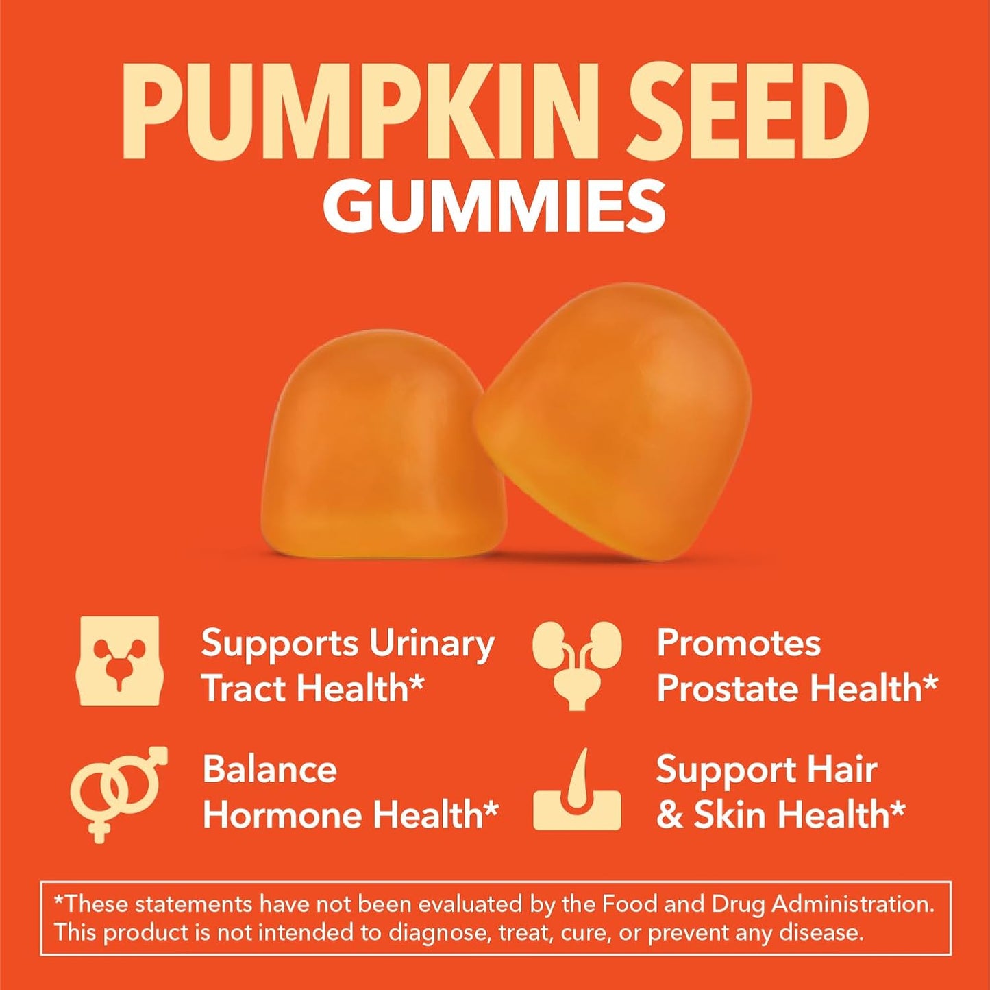 Pumpkin Seed Oil Gummies for Bladder and Urinary Tract Support, 30 Servings | 200mg Pumpkin Seed Extract Per Serving, Vegan, Non-GMO, Gluten-Free, Sugar Free Pumpkin Seed Gummies, Orange Flavor Gsupps Australia