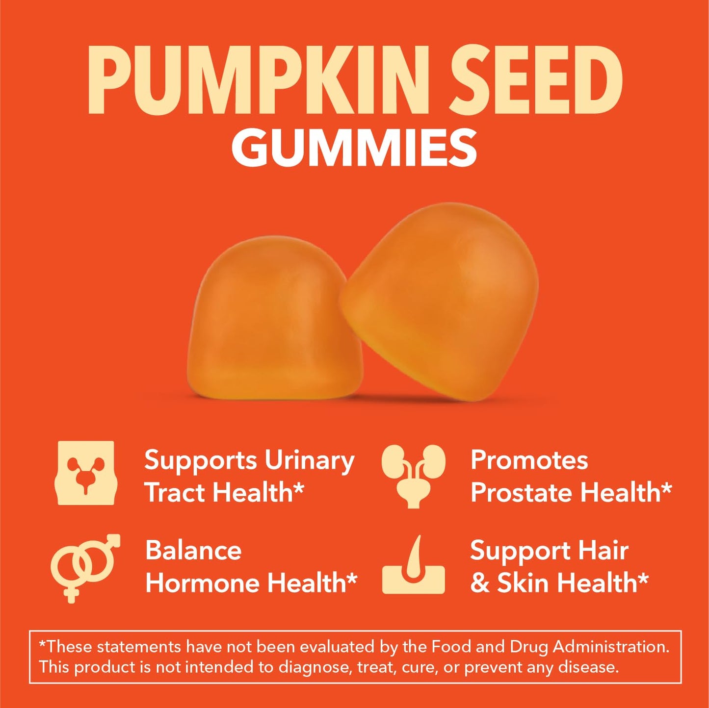 Pumpkin Seed Oil Gummies for Bladder and Urinary Tract Support, 30 Servings | 200mg Pumpkin Seed Extract Per Serving, Vegan, Non-GMO, Gluten-Free, Sugar Free Pumpkin Seed Gummies, Orange Flavor Gsupps Australia