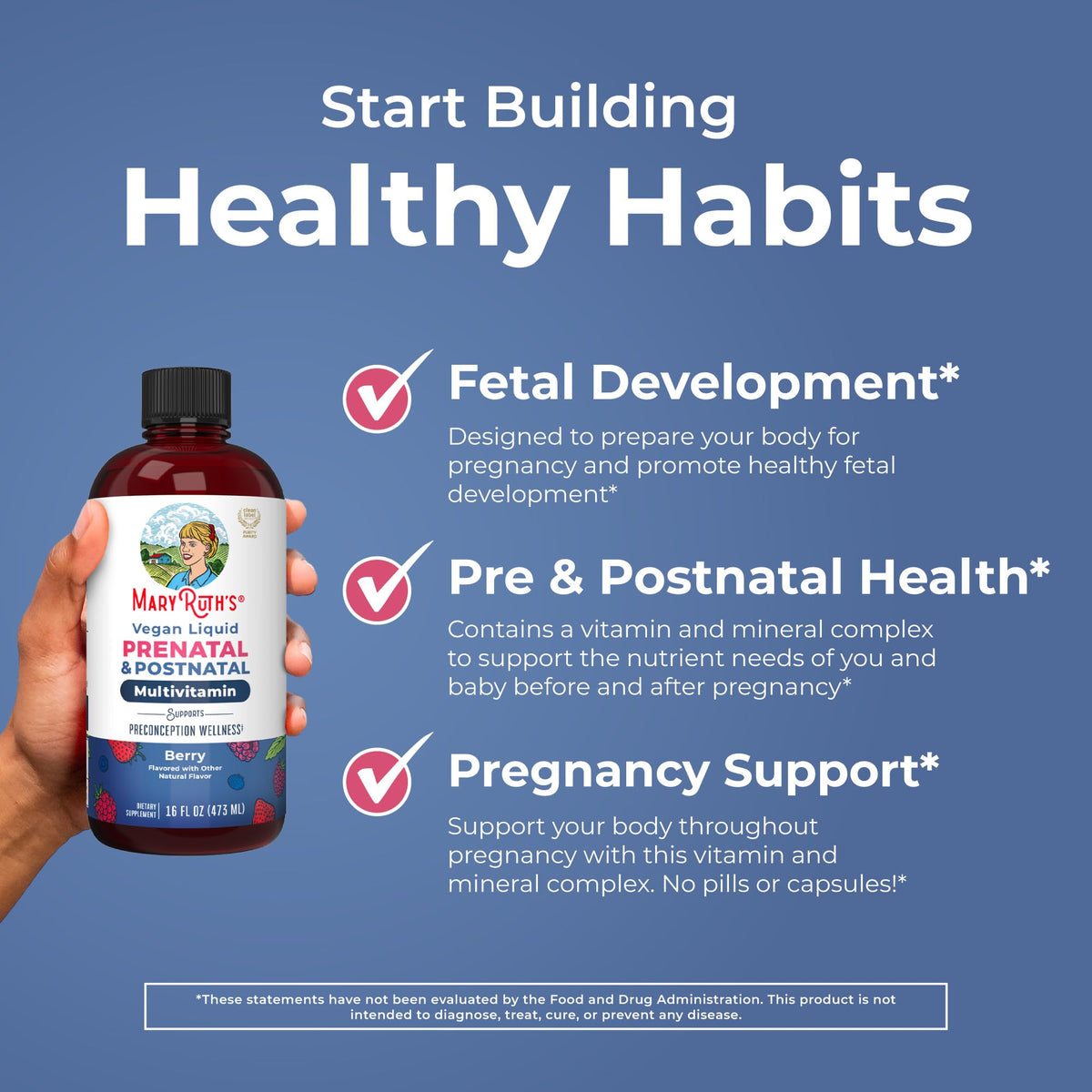 MARYRUTH'S Postnatal & Prenatal Vitamins for Women | Sugar Free | Womens Multivitamin for Pre-Conception, Pregnancy & Nursing | Ginger MARYRUTH'S