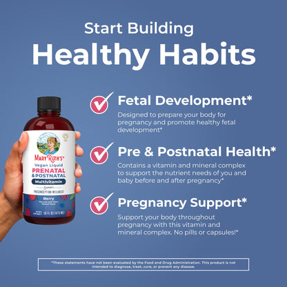 MARYRUTH'S Postnatal & Prenatal Vitamins for Women | Sugar Free | Womens Multivitamin for Pre-Conception, Pregnancy & Nursing | Ginger MARYRUTH'S