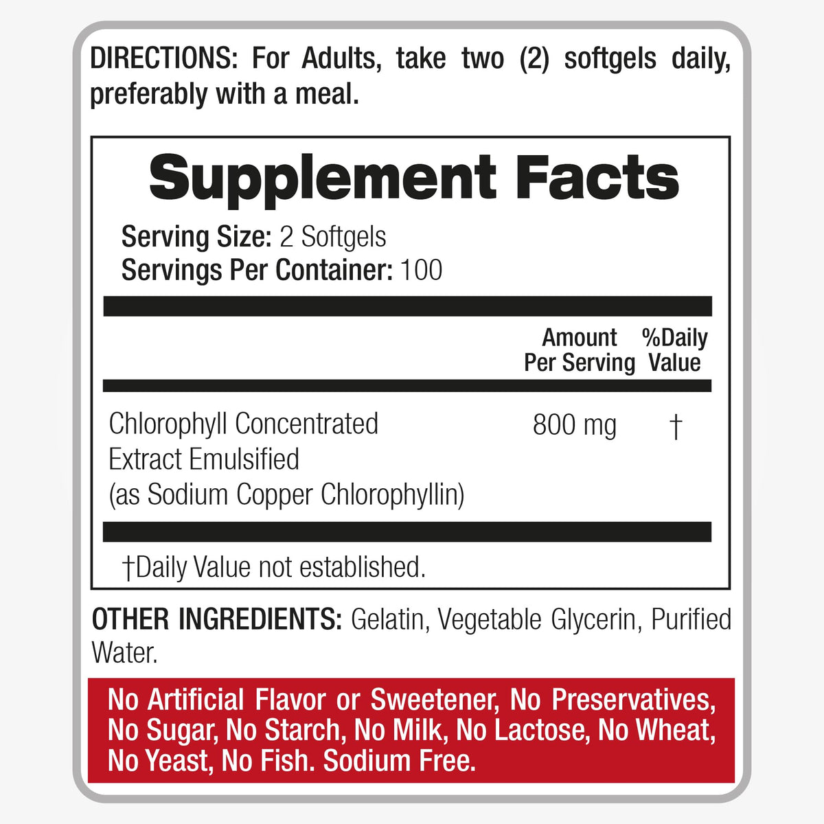 FITO MEDIC'S Lab Chlorophyll Supplement, 200 Softgels, Chlorophyll Capsules FITO MEDIC'S