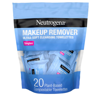 Neutrogena Makeup Remover Towelettes, Daily Single Face Towelettes, 20 Ct Neutrogena