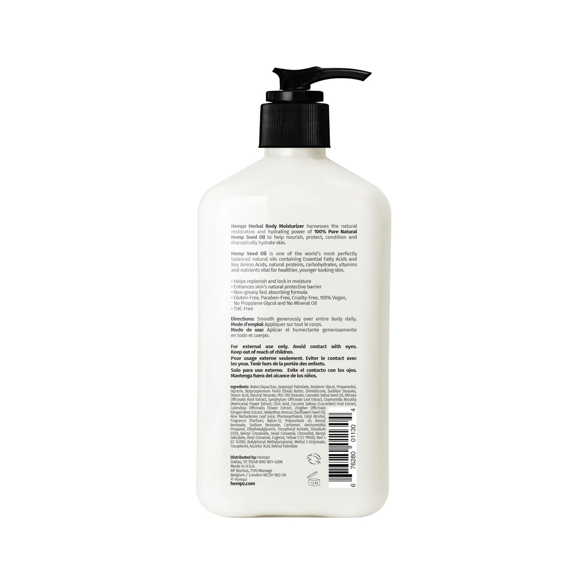 Hempz Original Moisturizing Body Lotion - 17 Fl Oz (2-Pack) Hempz