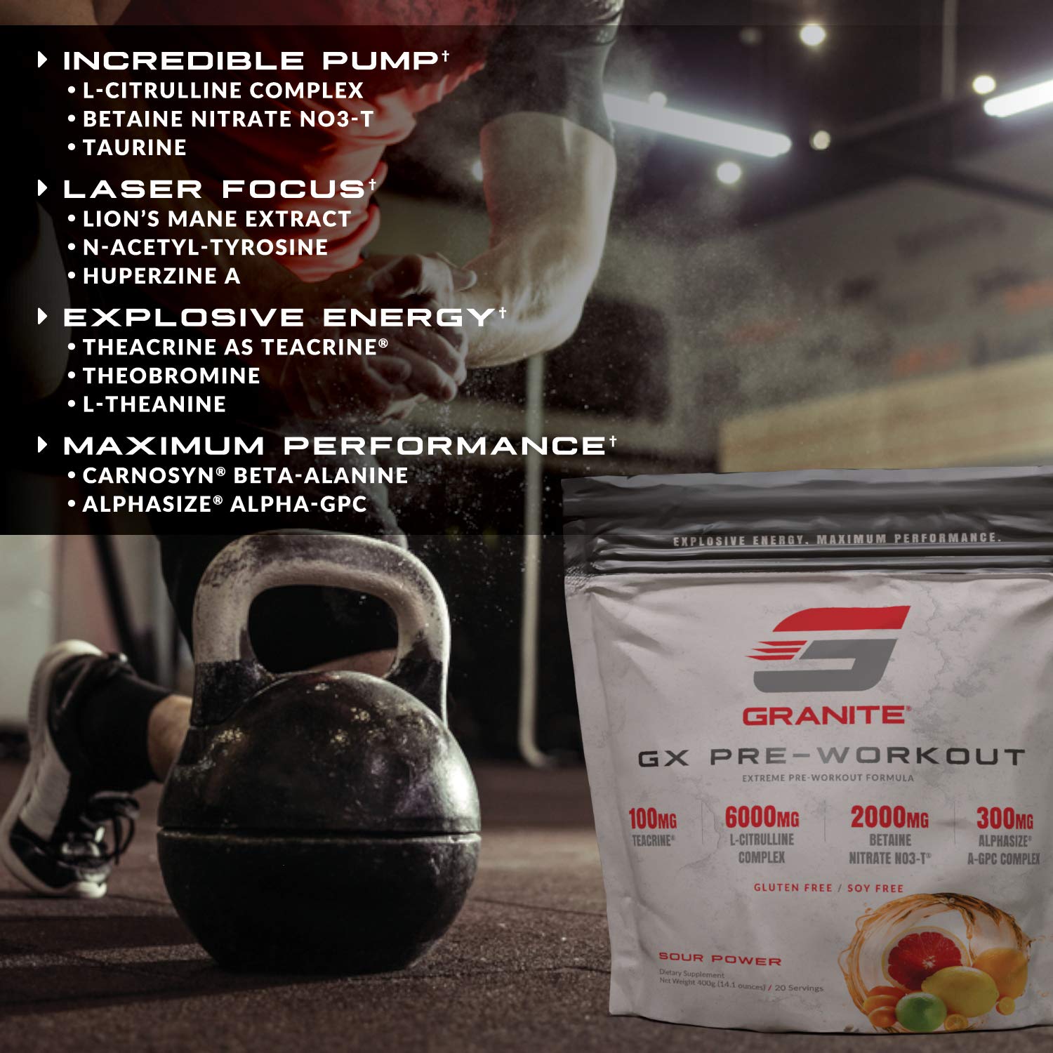 Granite GX Pre-Workout Supplement (Watermelon) Advanced Formula for Pump, Focus Granite Supplements buy australia supplements