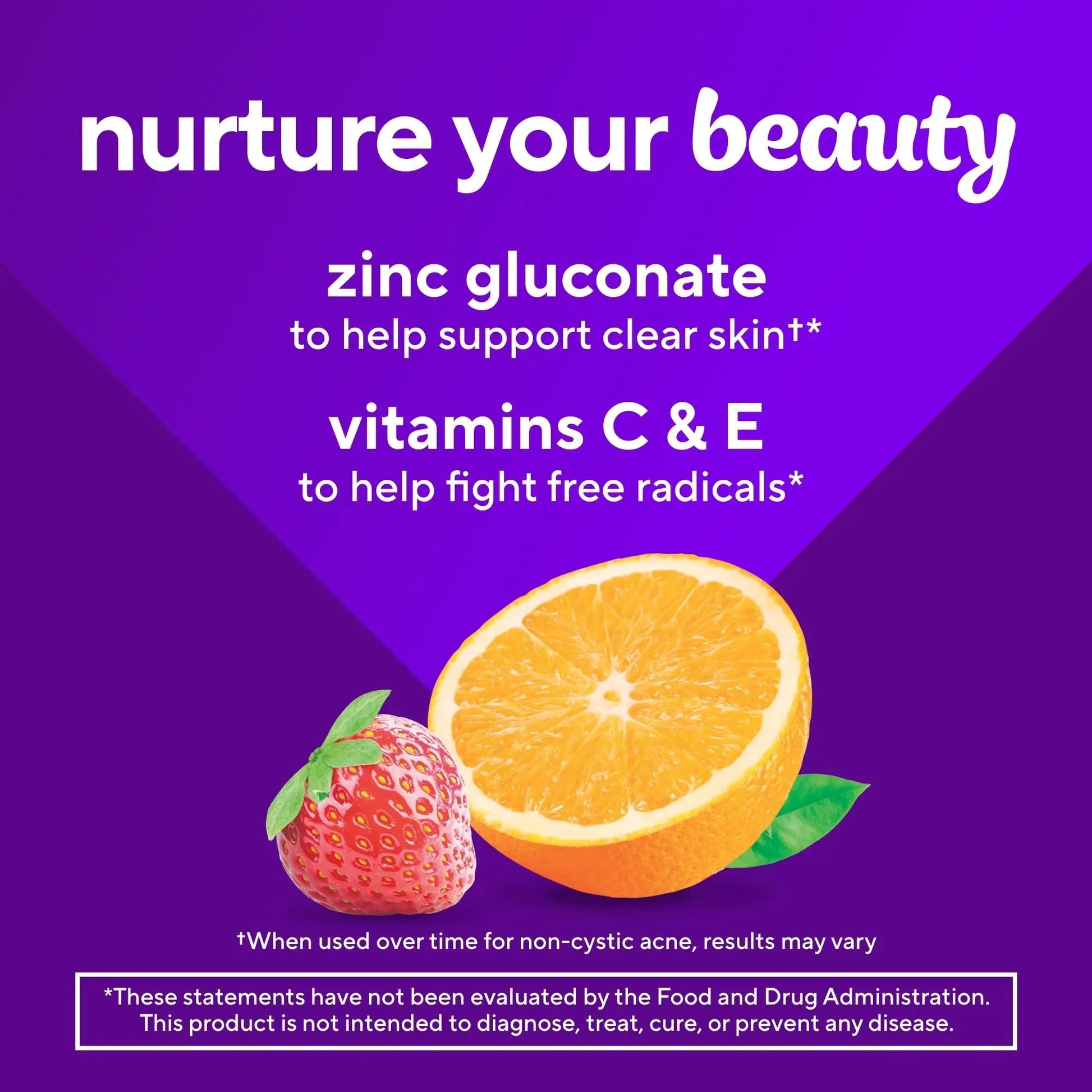 vitafusion Daily Complexion Care (1), Beauty Supplement Helps Support Clear Skin (1) (2) with Zinc Gluconate, Plus Vitamins E & C Vitafusion buy australia supplements