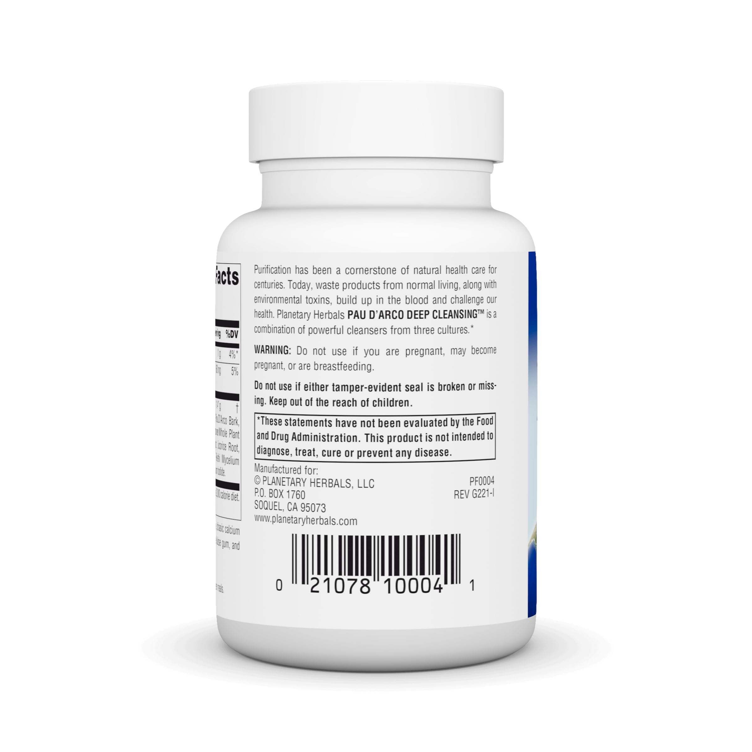 Planetary Herbals PAU D'Arco Deep Cleansing, Herbal Supplement, 735 mg - 72 Tablets Planetary Herbals buy australia supplements